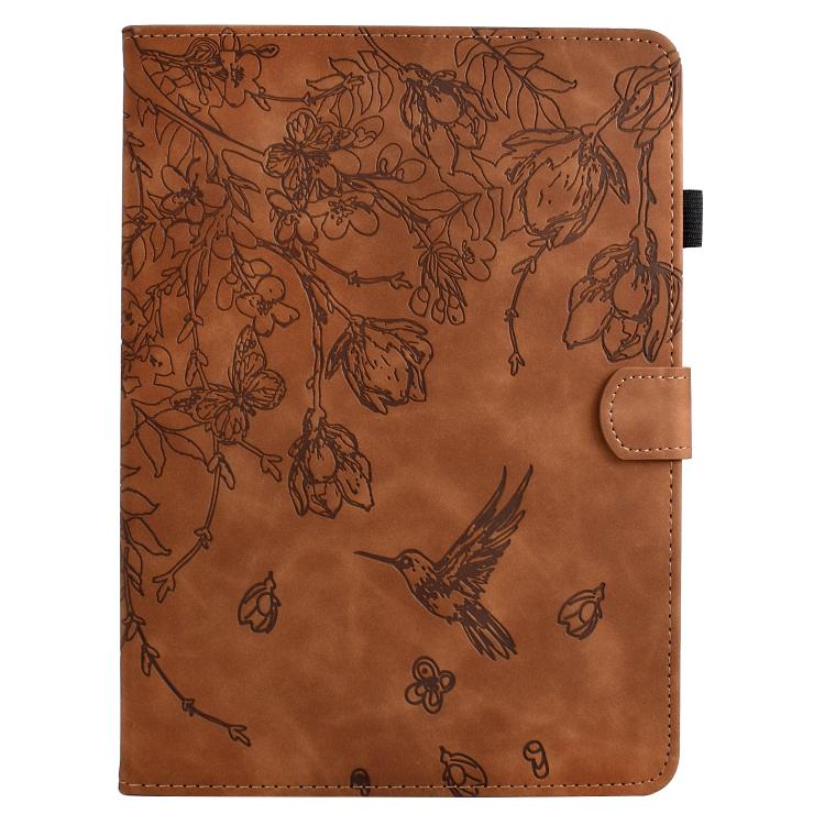 For Xiaomi Redmi Pad 2 Flowers and Bird Embossed Smart Leather Tablet Case