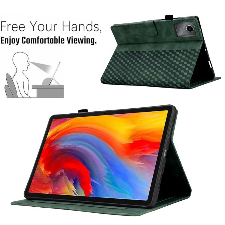 For Lenovo Xiaoxin Pad 11 2025 Rhombus Embossed Leather Smart Tablet Case