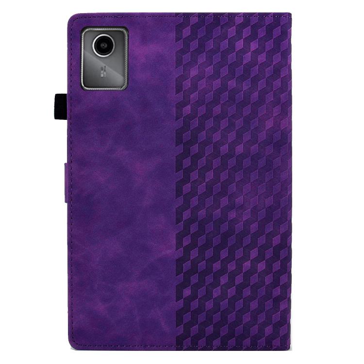 For Lenovo Xiaoxin Pad 11 2025 Rhombus Embossed Leather Smart Tablet Case