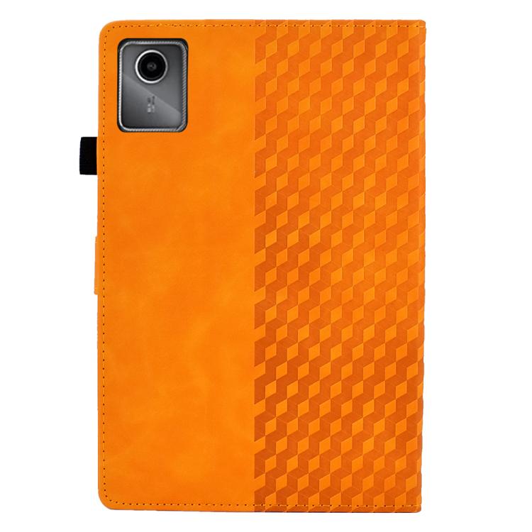 For Lenovo Xiaoxin Pad 12.1 2025 Rhombus Embossed Leather Smart Tablet Case