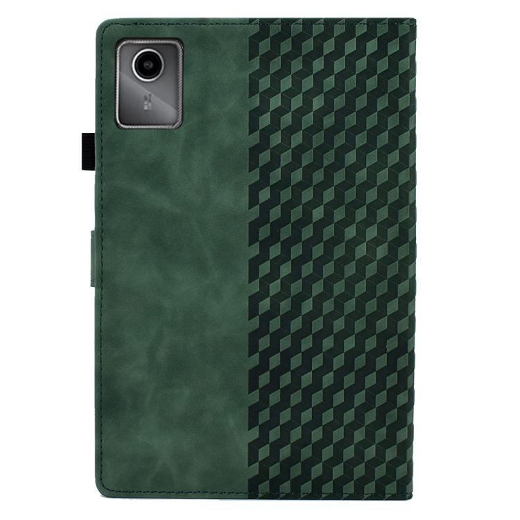 For Lenovo Xiaoxin Pad 12.1 2025 Rhombus Embossed Leather Smart Tablet Case