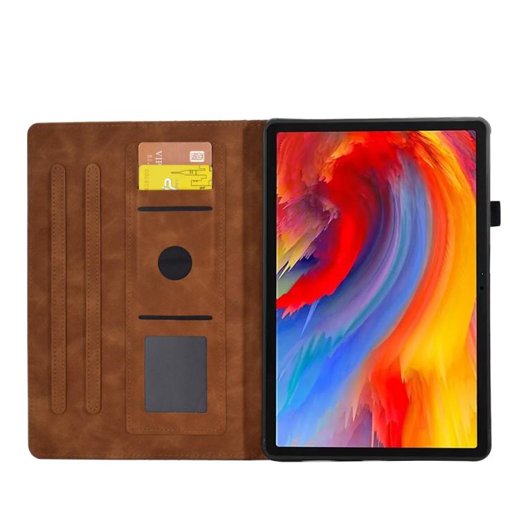 For Lenovo Xiaoxin Pad 12.1 2025 Rhombus Embossed Leather Smart Tablet Case