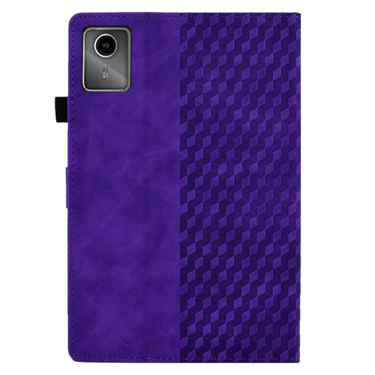 For Lenovo Xiaoxin Pad 12.1 2025 Rhombus Embossed Leather Smart Tablet Case