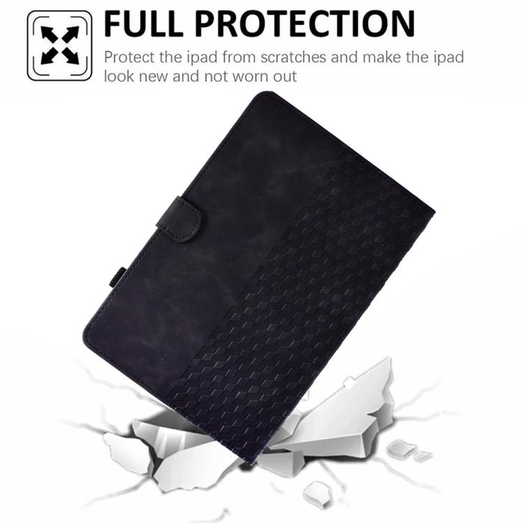 For Lenovo Xiaoxin Pad 12.1 2025 Rhombus Embossed Leather Smart Tablet Case