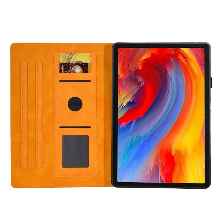 For Lenovo Xiaoxin Pad 11 2025 Peony Butterfly Embossed Leather Smart Tablet Case