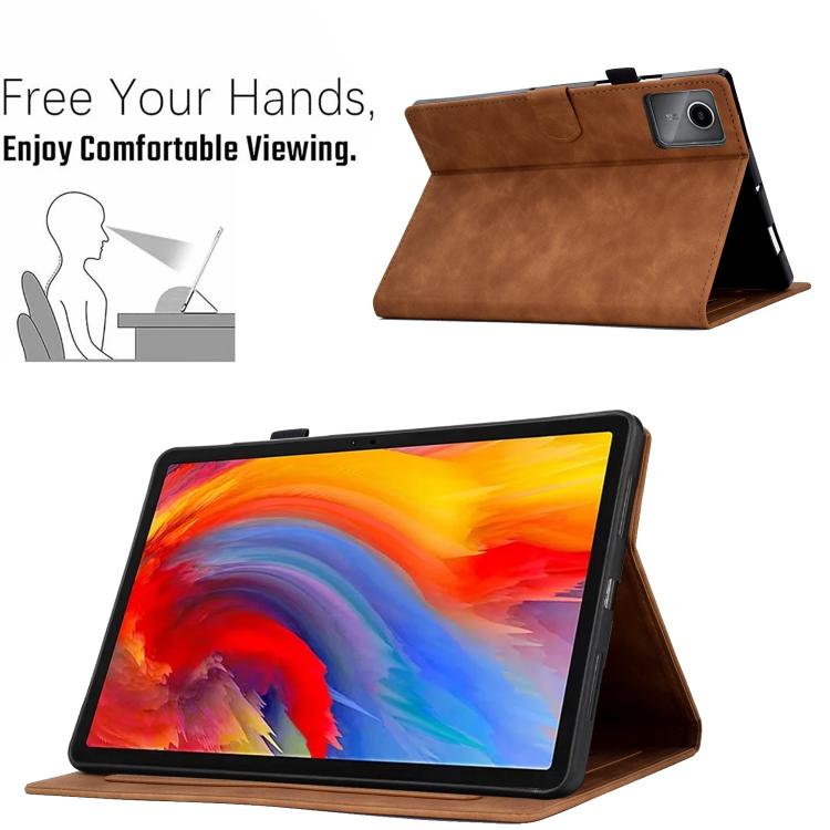 For Lenovo Xiaoxin Pad 11 2025 Peony Butterfly Embossed Leather Smart Tablet Case