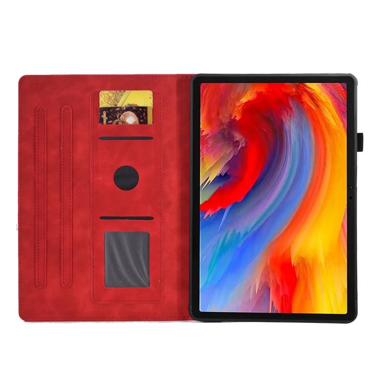 For Lenovo Xiaoxin Pad 11 2025 Peony Butterfly Embossed Leather Smart Tablet Case