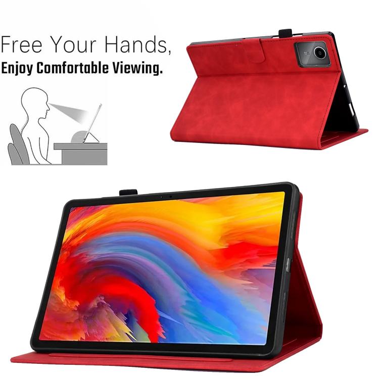 For Lenovo Xiaoxin Pad 11 2025 Peony Butterfly Embossed Leather Smart Tablet Case