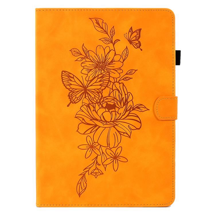 For Lenovo Xiaoxin Pad 12.1 2025 Peony Butterfly Embossed Leather Smart Tablet Case