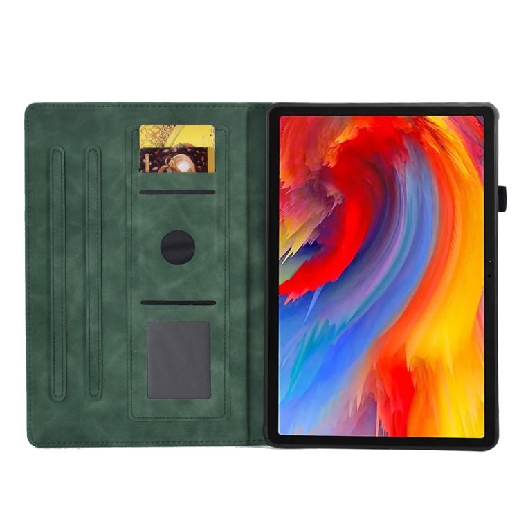 For Lenovo Xiaoxin Pad 12.1 2025 Peony Butterfly Embossed Leather Smart Tablet Case