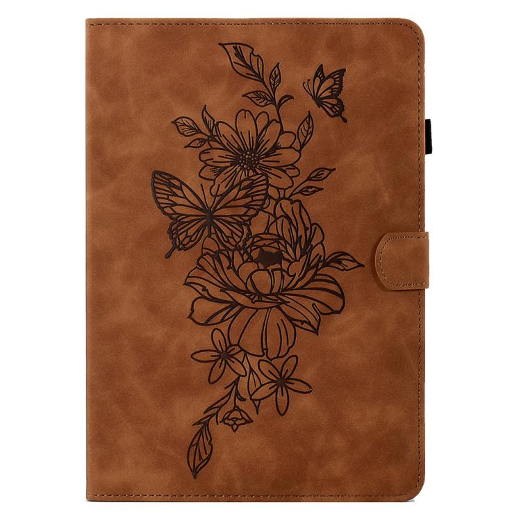 For Lenovo Xiaoxin Pad 12.1 2025 Peony Butterfly Embossed Leather Smart Tablet Case