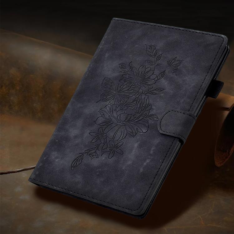 For Lenovo Xiaoxin Pad 12.1 2025 Peony Butterfly Embossed Leather Smart Tablet Case