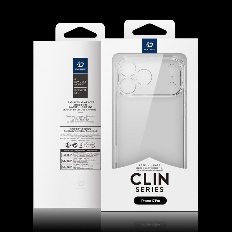 For iPhone 17 Pro DUX DUCIS Clin Series PC + TPU Phone Case - Transparent