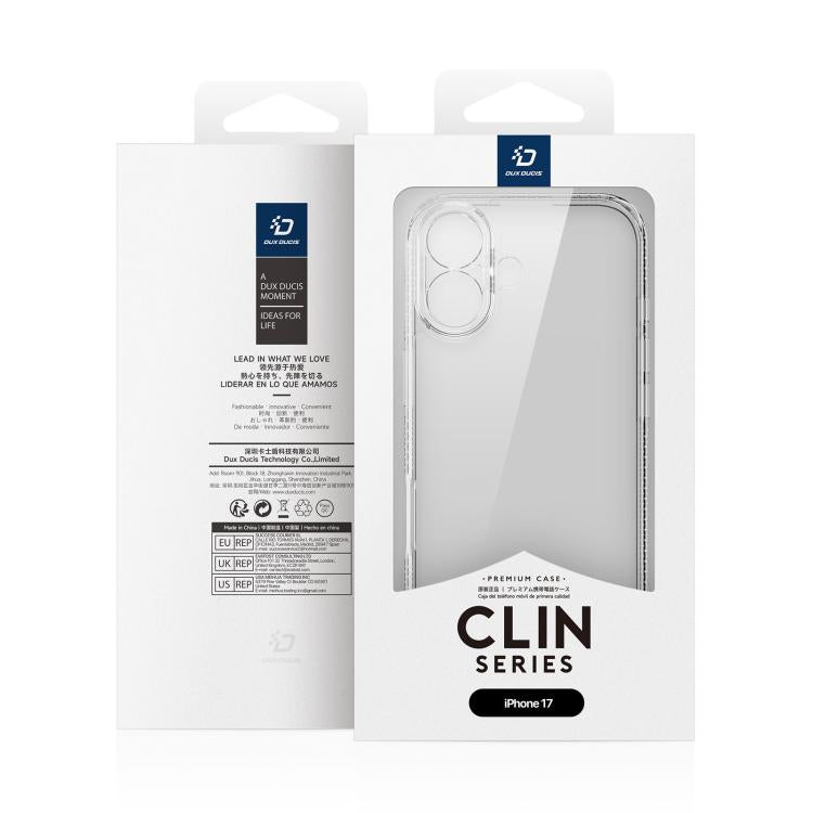 For iPhone 17 DUX DUCIS Clin Series PC + TPU Phone Case - Transparent