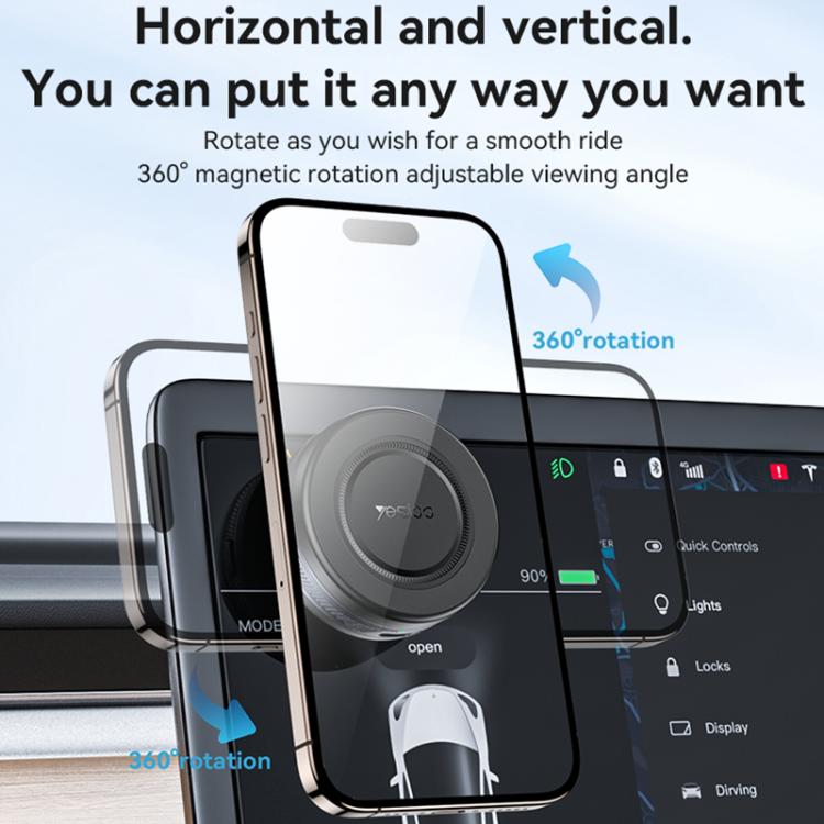 Yesido C223 Electric Vacuum Suction Cup MagSafe Car Mount - Black