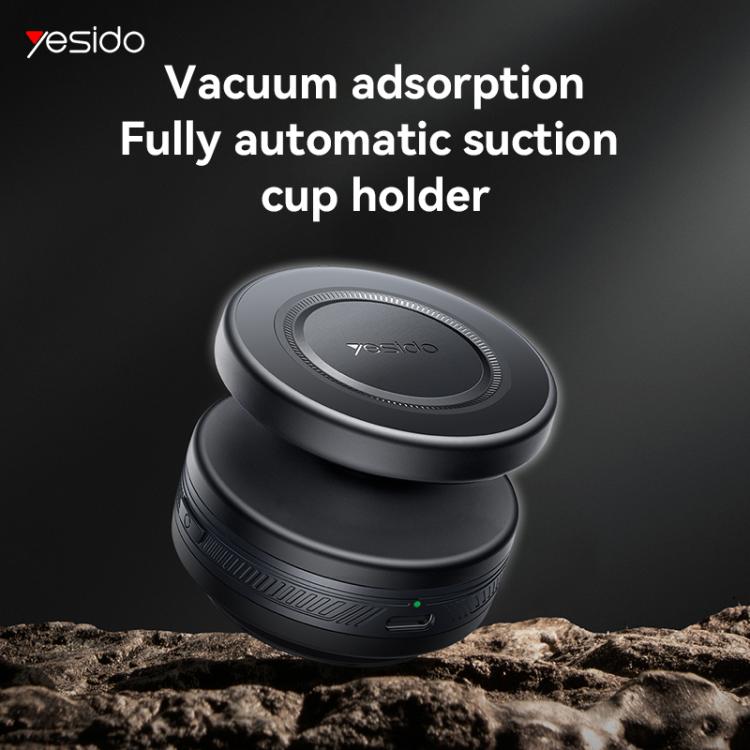 Yesido C224 Electric Vacuum Suction Cup MagSafe Car Mount with 360 Degree Rotating Base - Black