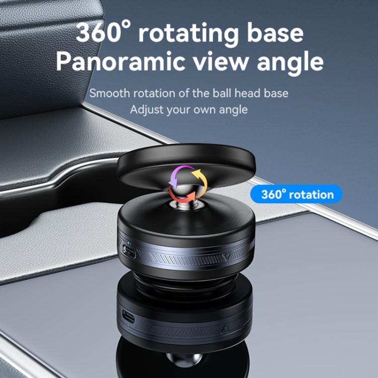 Yesido C224 Electric Vacuum Suction Cup MagSafe Car Mount with 360 Degree Rotating Base - Black