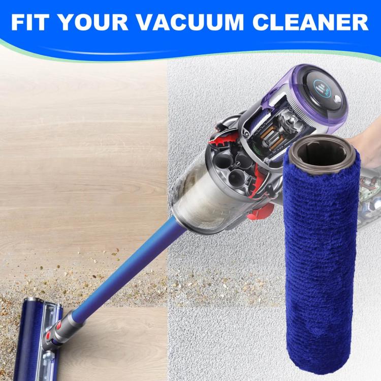 Vacuum Cleaner Cleaning Soft Velvet Roller Brush For Dyson V12 - Blue