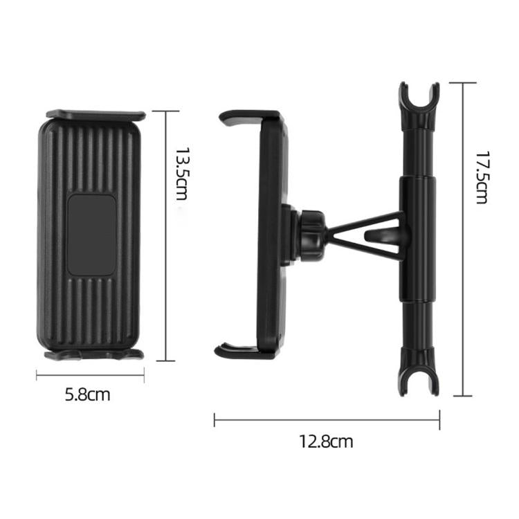 ZY-TZ04P Car Headrest Phone & Tablet Holder - Black