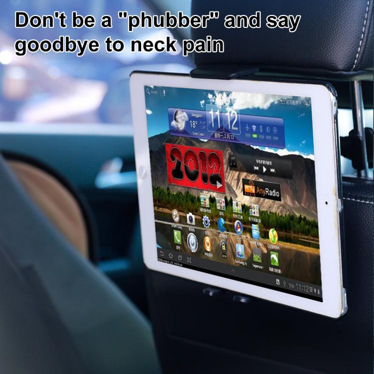 ZY-TZ04P Car Headrest Phone & Tablet Holder - Black