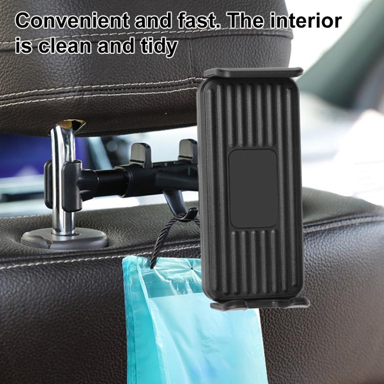 ZY-TZ04P Car Headrest Phone & Tablet Holder - Black