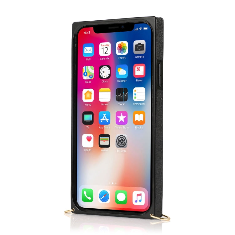 For iPhone 11 Wrist Strap PU+TPU Shockproof Protective Case with Crossbody Lanyard & Holder & Card Slot