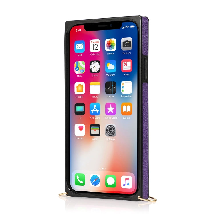 For iPhone 11 Wrist Strap PU+TPU Shockproof Protective Case with Crossbody Lanyard & Holder & Card Slot