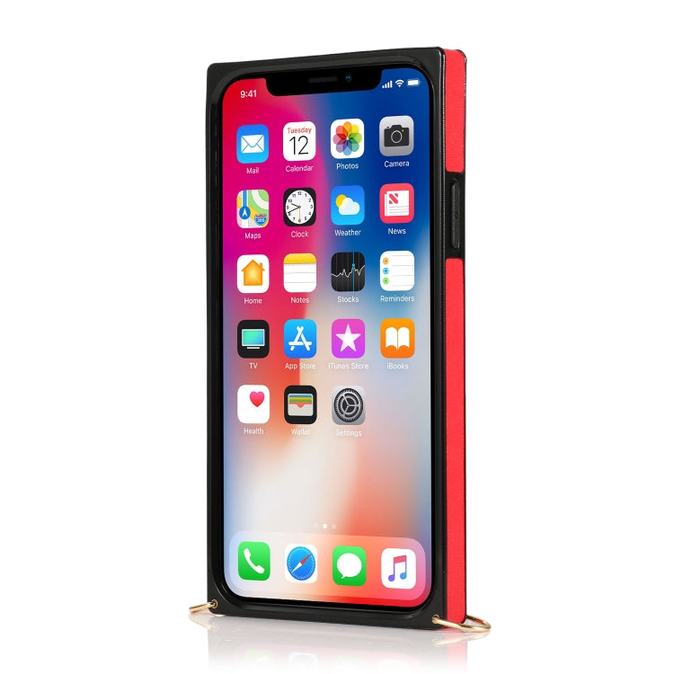 For iPhone 11 Wrist Strap PU+TPU Shockproof Protective Case with Crossbody Lanyard & Holder & Card Slot