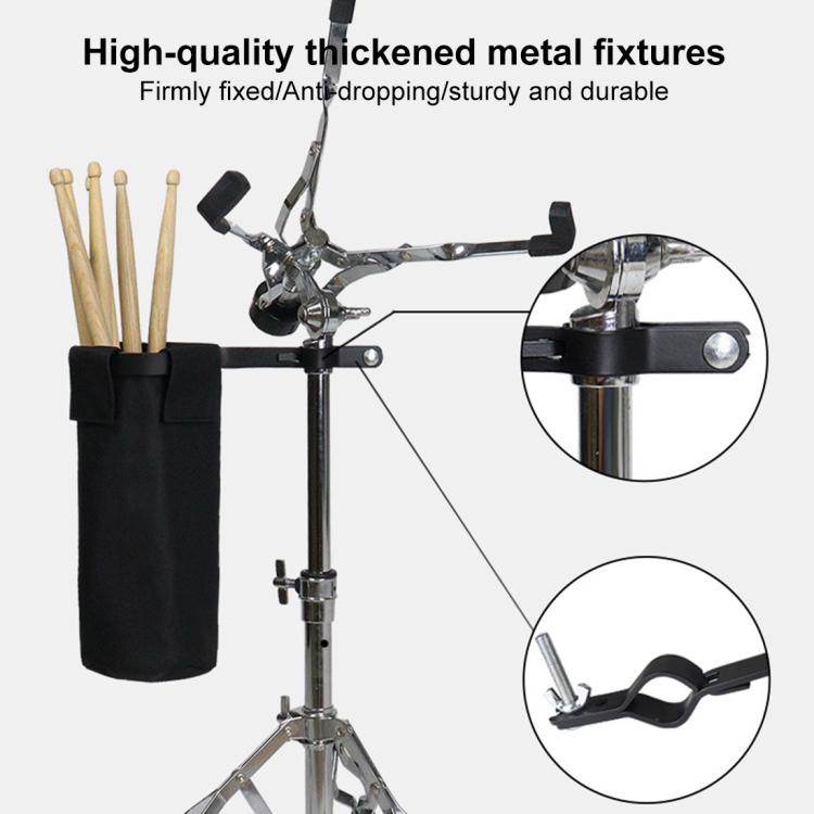CT-824 Thickened Oxford Cloth Drum Stick Barrel Portable Drumstick Bag - Black