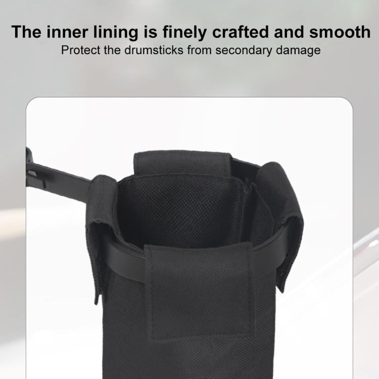 CT-824 Thickened Oxford Cloth Drum Stick Barrel Portable Drumstick Bag - Black