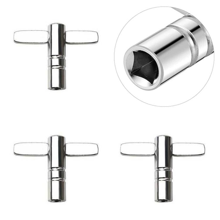 CT-826 T-shaped Square Hole Drum Key Universal Adjustment Wrench Tool for Drum Set - Silver