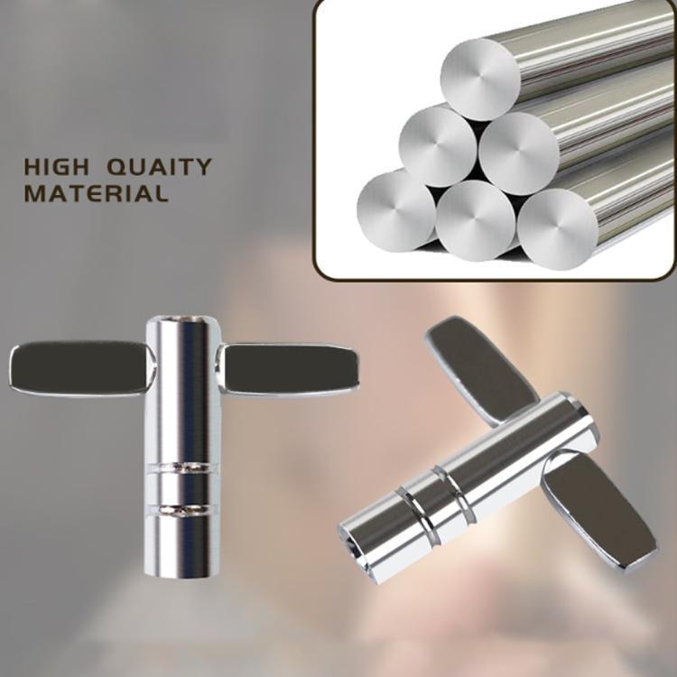 CT-826 T-shaped Square Hole Drum Key Universal Adjustment Wrench Tool for Drum Set - Silver