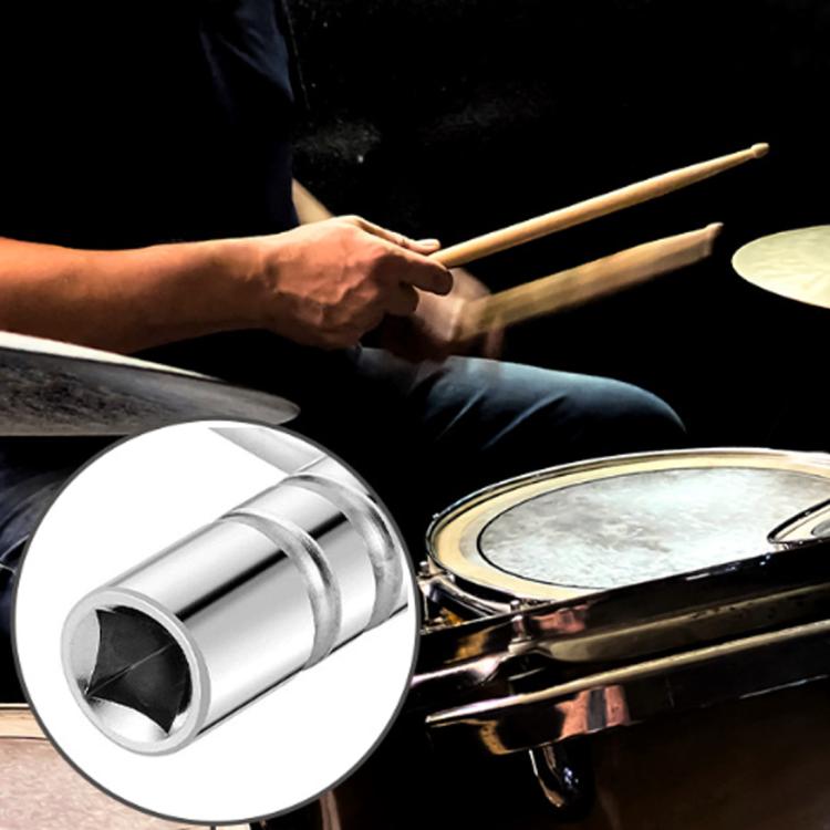 CT-826 T-shaped Square Hole Drum Key Universal Adjustment Wrench Tool for Drum Set - Silver