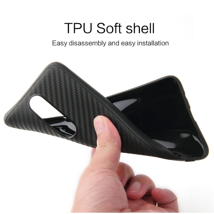 For Xiaomi Redmi K30 Carbon Fiber Texture TPU Protective Case(Black)