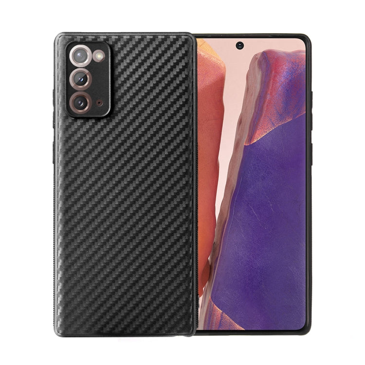 For Samsung Galaxy Note20 Carbon Fiber Texture TPU Protective Case(Black)