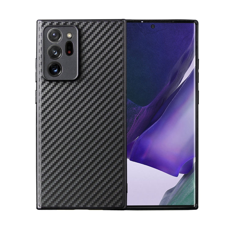 For Samsung Galaxy Note20 Ultra Carbon Fiber Texture TPU Protective Case(Black)