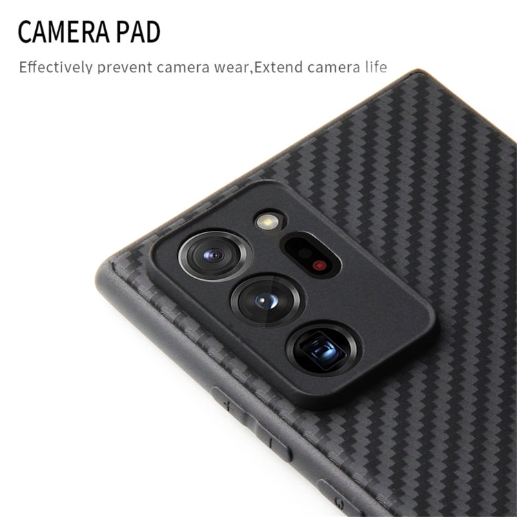 For Samsung Galaxy Note20 Ultra Carbon Fiber Texture TPU Protective Case(Black)