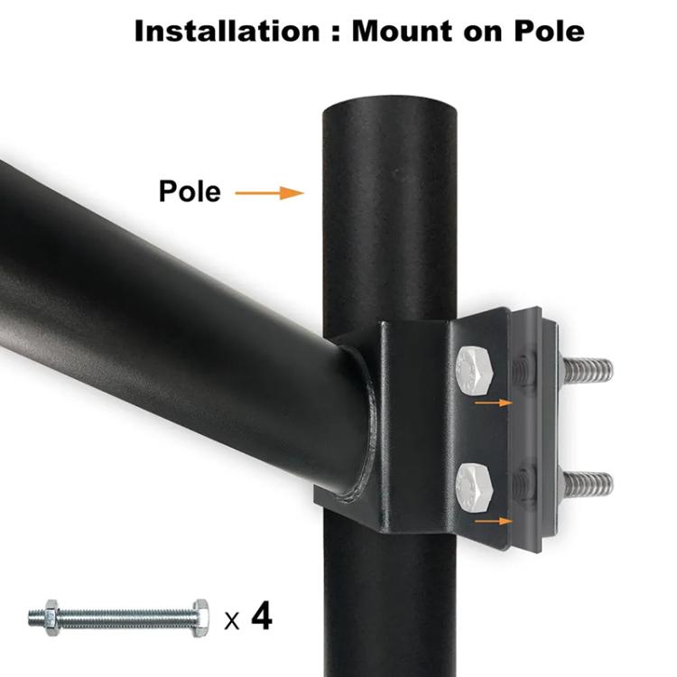 4 Sets 58mm Pipe Diameter Solar Street Light Bracket Mounting Arm, Length: 40cm