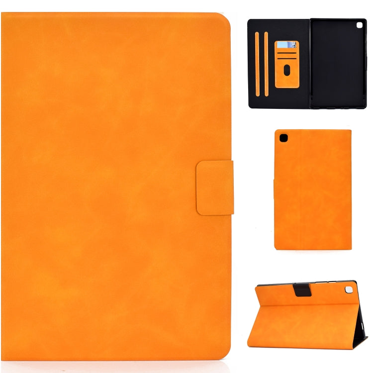 For Samsung Galaxy Tab A7 (2020) T500 Cowhide Texture Horizontal Flip Leather Case with Holder & Card Slots & Sleep / Wake-up