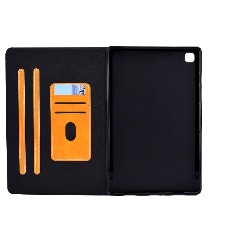 For Samsung Galaxy Tab A7 (2020) T500 Cowhide Texture Horizontal Flip Leather Case with Holder & Card Slots & Sleep / Wake-up