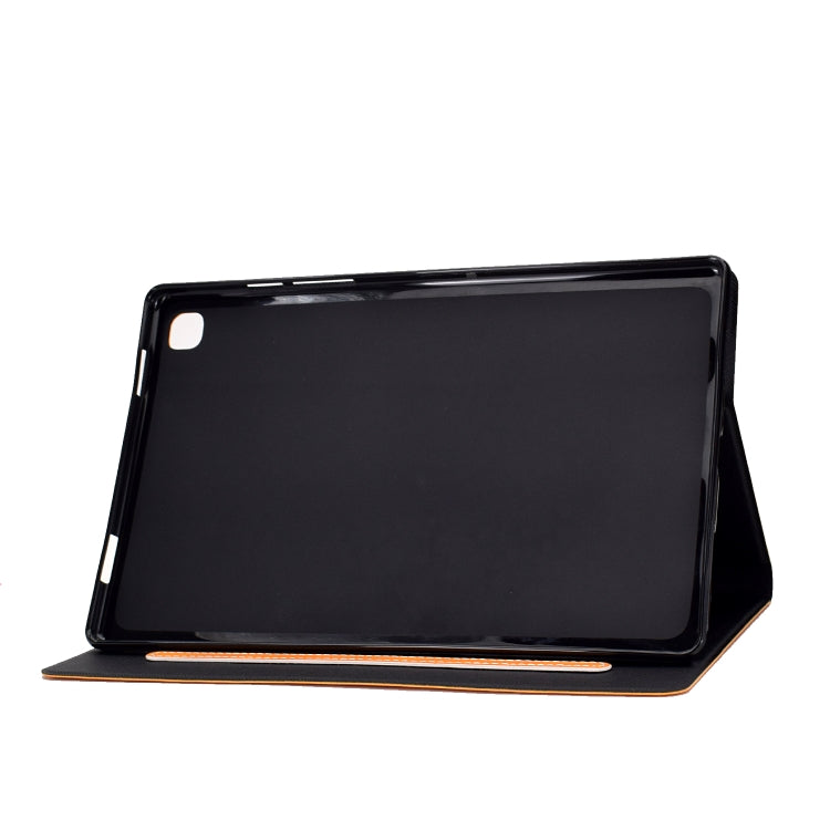 For Samsung Galaxy Tab A7 (2020) T500 Cowhide Texture Horizontal Flip Leather Case with Holder & Card Slots & Sleep / Wake-up