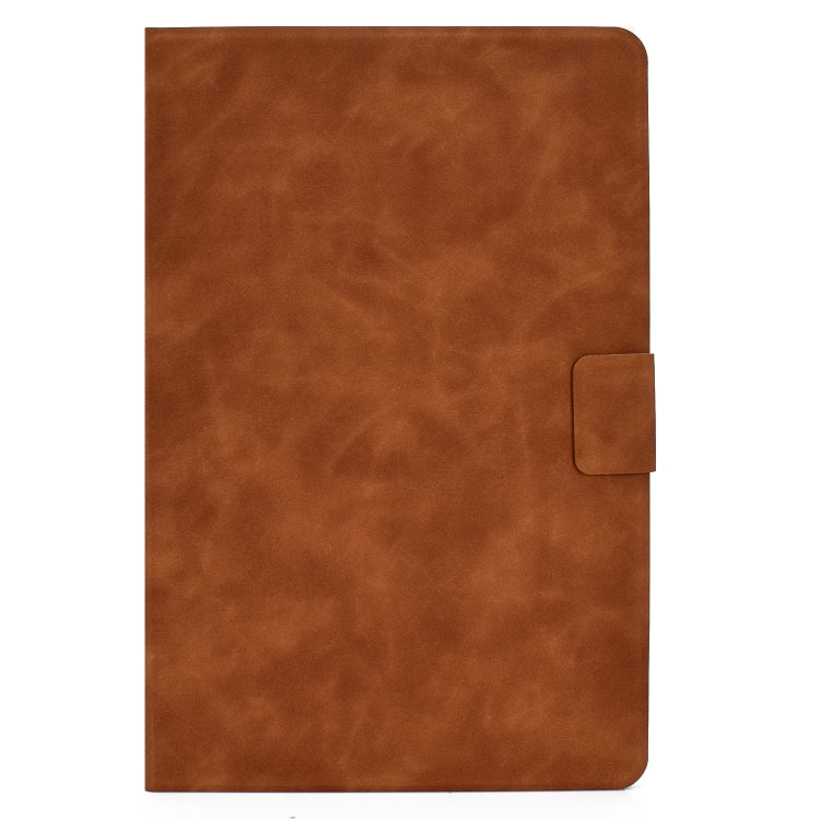 For Samsung Galaxy Tab A7 (2020) T500 Cowhide Texture Horizontal Flip Leather Case with Holder & Card Slots & Sleep / Wake-up