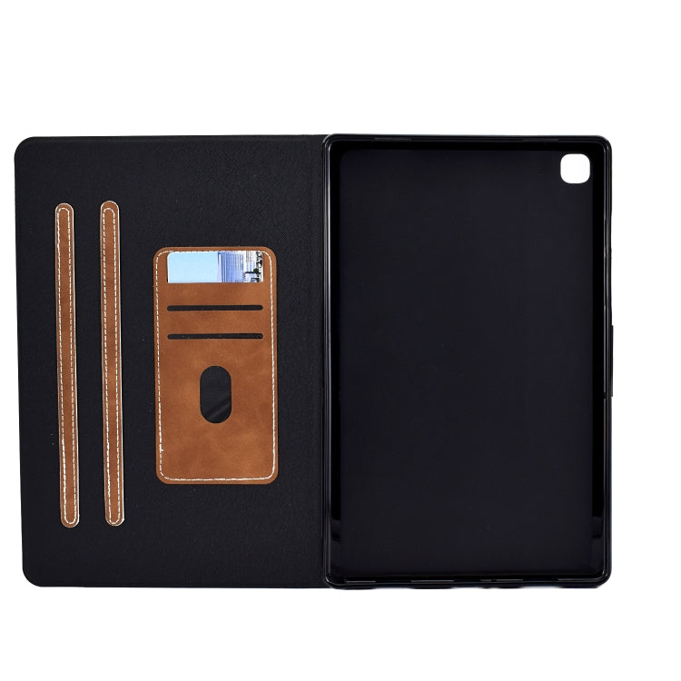 For Samsung Galaxy Tab A7 (2020) T500 Cowhide Texture Horizontal Flip Leather Case with Holder & Card Slots & Sleep / Wake-up