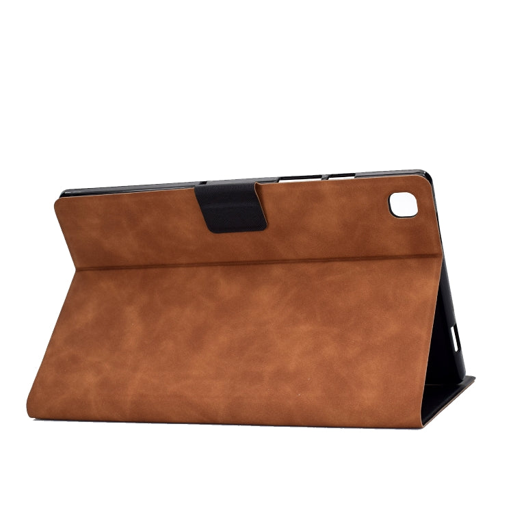 For Samsung Galaxy Tab A7 (2020) T500 Cowhide Texture Horizontal Flip Leather Case with Holder & Card Slots & Sleep / Wake-up