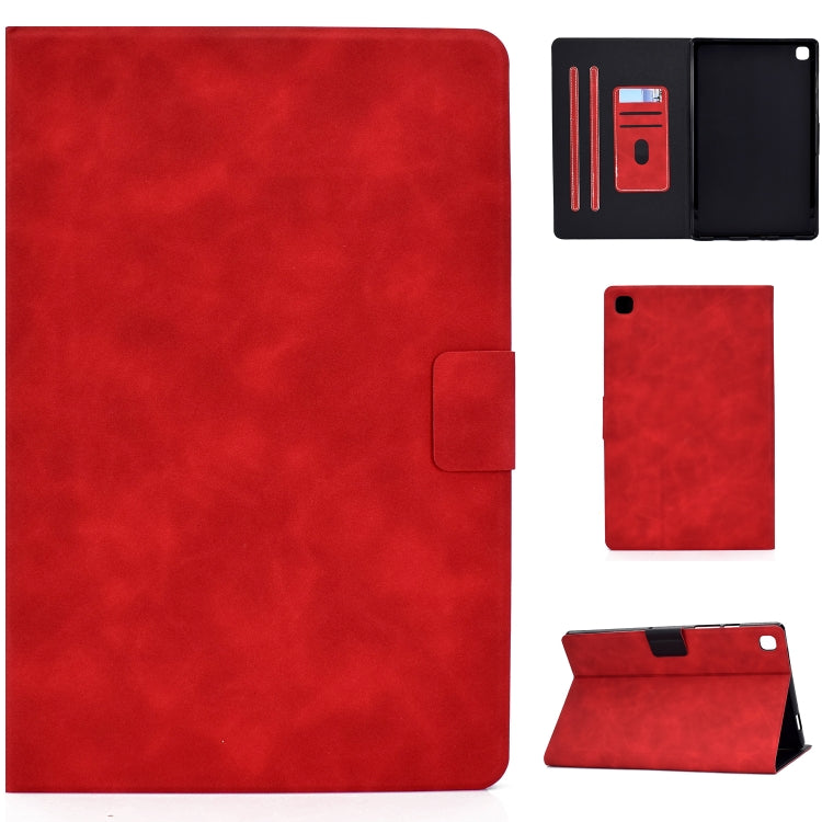 For Samsung Galaxy Tab A7 (2020) T500 Cowhide Texture Horizontal Flip Leather Case with Holder & Card Slots & Sleep / Wake-up