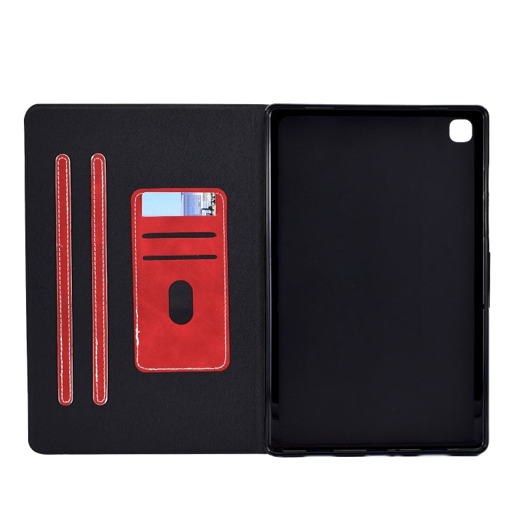 For Samsung Galaxy Tab A7 (2020) T500 Cowhide Texture Horizontal Flip Leather Case with Holder & Card Slots & Sleep / Wake-up