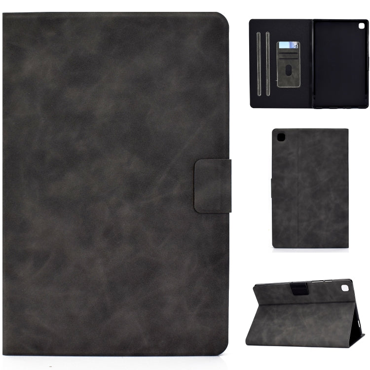 For Samsung Galaxy Tab A7 (2020) T500 Cowhide Texture Horizontal Flip Leather Case with Holder & Card Slots & Sleep / Wake-up