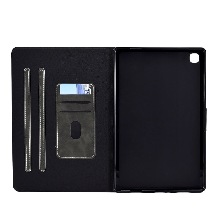 For Samsung Galaxy Tab A7 (2020) T500 Cowhide Texture Horizontal Flip Leather Case with Holder & Card Slots & Sleep / Wake-up