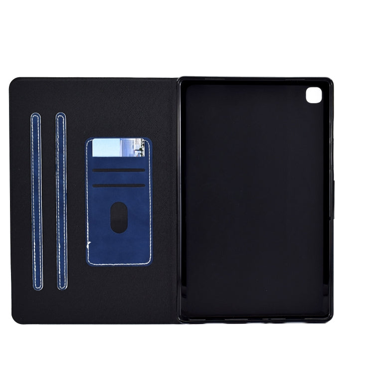 For Samsung Galaxy Tab A7 (2020) T500 Cowhide Texture Horizontal Flip Leather Case with Holder & Card Slots & Sleep / Wake-up