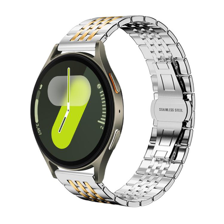 For Samsung Galaxy Watch 7 / 6 / 5 / FE xDfind Seven-bead Solid Stainless Steel Watch Band